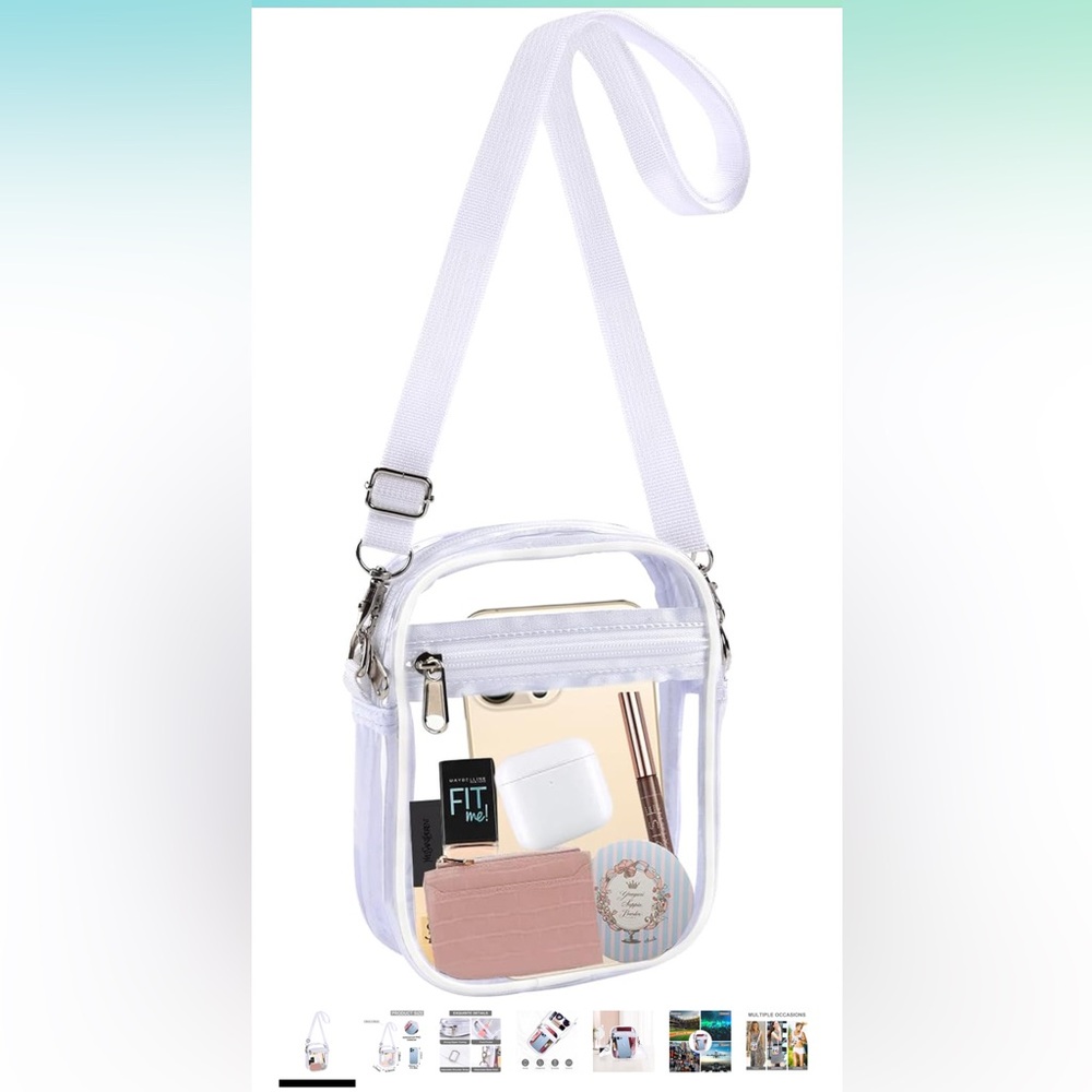 Fibrdoo Clear Crossbody Purse Bag